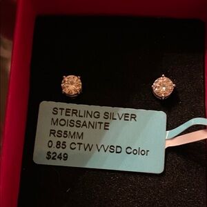 Sterling Silver Moissanite Earrings